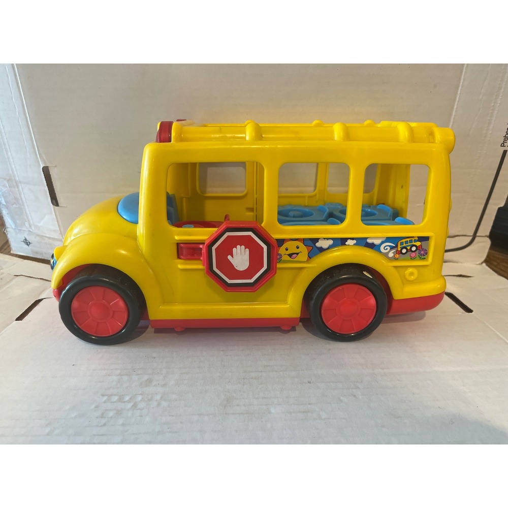 Fisher-Price Little People Lil Movers School Bus Yellow Toy Vehicle 2009